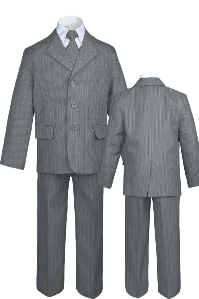Nuevo Traje Esmoquin Gris Bebé, Niño Pequeño y Niño Pascua Formal Boda Fiesta S-16,18,20 Foto 3 de 4