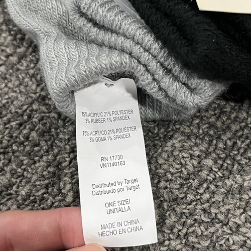 Cat & Jack Kids Gloves OSFM Black Gray Winter 2 Pack Stretch Ages 3+ - Picture 4 of 7