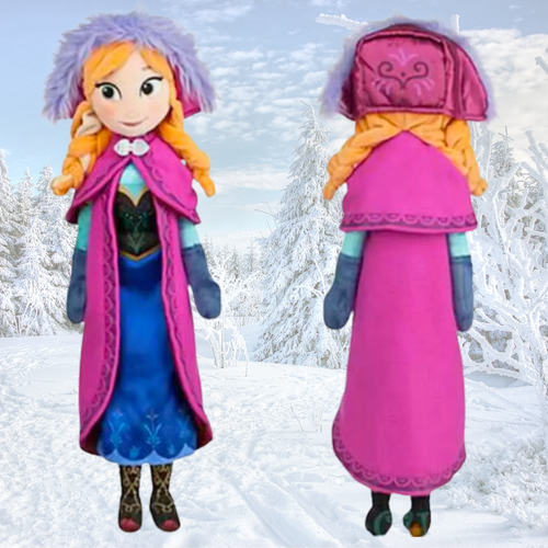 Disney Frozen Anna Plush Doll Elsa Sister Red Hair Embroidered Ragdoll Soft Toy - Picture 11 of 15