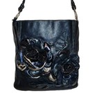 Brighton Rhapsody In Blue * Masterpiece 3D Floral Leather Applique Shoulderbag