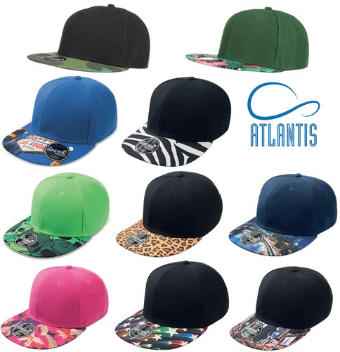 cappello uomo rap rapper Atalntis Snap Colour visiera piatta cap cappellino - Foto 1 di 28