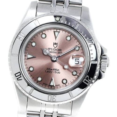 TUDOR Princess Date Lady Sub 96090 Date Pink Dial Automatic Ladies Watch_816832