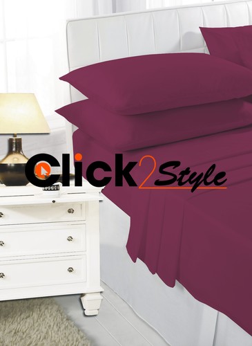 T180 Percale Single 4 Fuß Double King Super King Size Passform Bettwäsche oder Kissenhülle - Bild 31 von 31