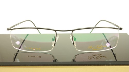 Auténticas gafas Paul Vosheront VT118 C1 negro titanio marco hechas en Italia - Imagen 4 de 9