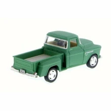 5" Kinsmart 1955 Chevy Stepside 3100 PickUp Truck Diecast Model 1:32 Matte Green