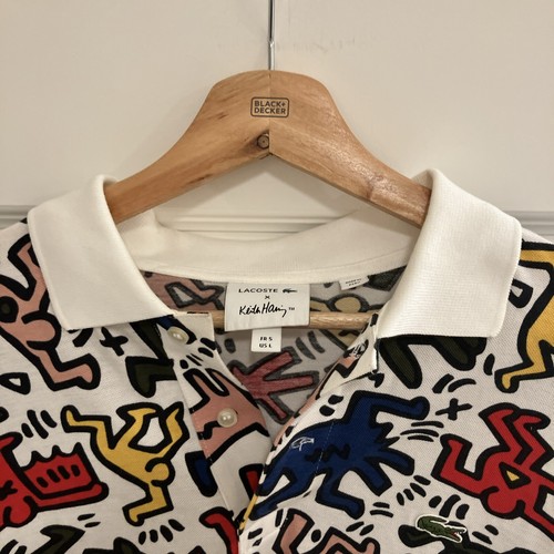 Keith Haring X Lacoste Men’s Polo Shirt Size US Large White - Picture 2 of 14