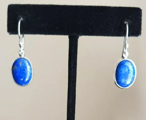 Pendientes Erick's de plata de ley lapislázuli Taxco.925 - Imagen 2 de 9