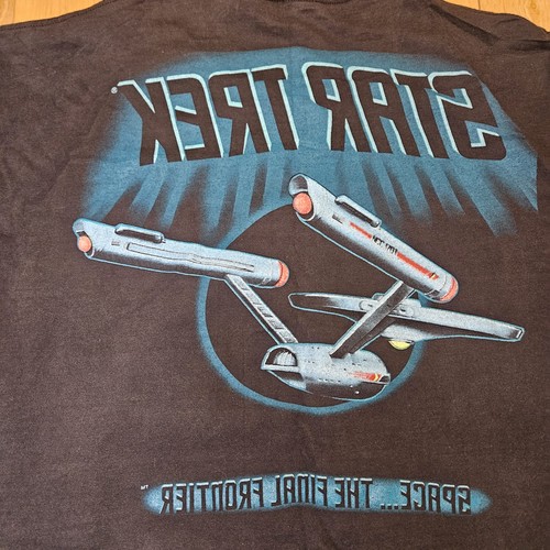 Vintage 90er Star Trek Space the Final Frontier Grafik Einzelnaht T-Shirt Herren XL - Bild 4 von 11