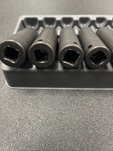 SNAP ON TOOLS USA 10pc 1/2" Drive Metric DEEP Impact Socket Set 310SIMMYA A4 - Picture 10 of 12