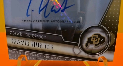 2023 Bowman Chrome U Travis Hunter #36 "Bowman 1st Auto" Colorado Buffaloes - Picture 3 of 12
