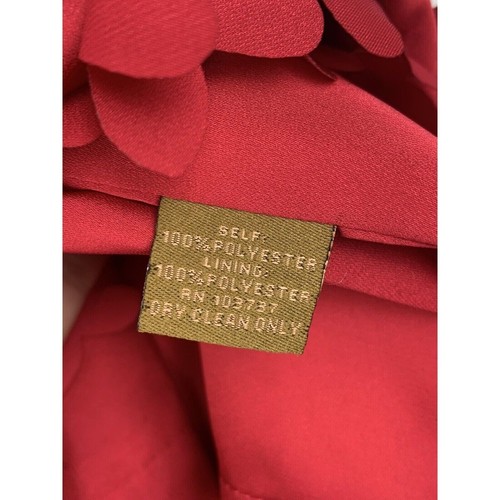 Ali Ro Dress Womens Size 4 Strapless Floral Red Anthropologie Tiered Petal - Picture 4 of 7