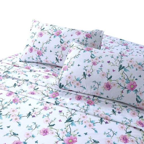 300 Thread Count Sheets Set -100% Cotton 3 Pcs Sheets Bed Set, 1 Fitted Sheet... - Picture 5 of 6