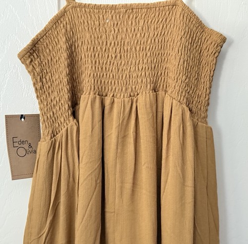 eden & olivia Mujer Talla S Marrón Espagueti Staps Maxi Vestido Sin Mangas - Imagen 8 de 21
