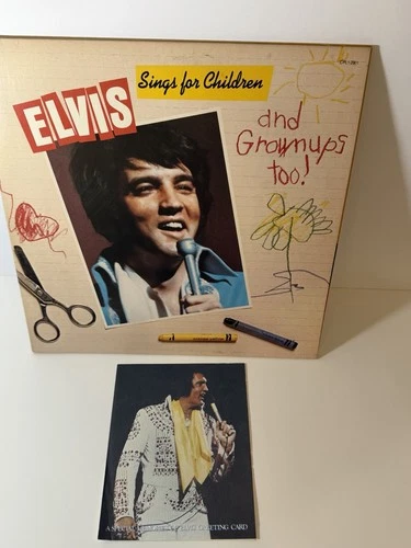 Vintage Elvis Presley Sings For Children 12" Black LP 1978 RCA with bonus photo