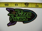 ROCKET SPACE SHIP PIZZA NEON STYLE SMALL STICKER DECAL COLORFUL FUNNY