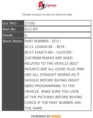 FORD TRANSIT 430 SHR BUS MK7 ENGINE CONTROL UNIT KIT 2006-11 ECU KIT - Picture 11 of 16