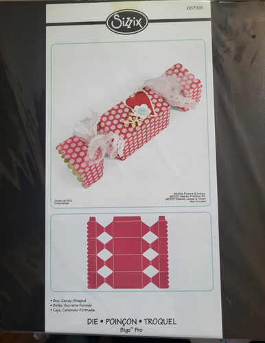 SIZZIX Bigz Pro Box Candy Shaped Cutting Die 657158 Cracker by Lynda Kanase - Afbeelding 1 van 4
