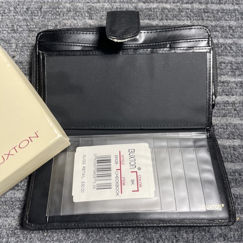 Vintage Buxton Bi-Fold Braun Leder Damen Geldbörse in Original Box UNBENUTZT - Bild 6 von 6