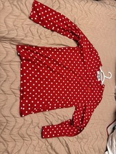 COMME DES GARCONS COMME DES GARCONS Sz M Long Sleeve Red Polka Dot T-Shirt NEW