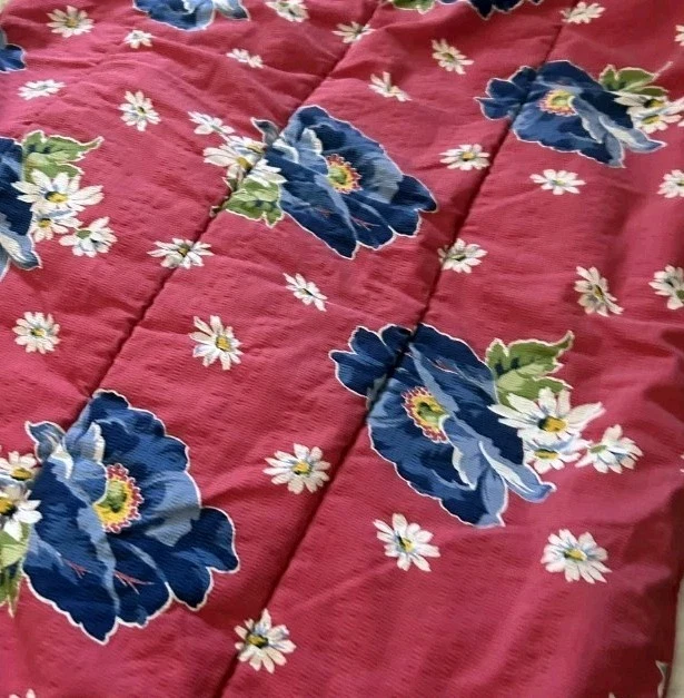 Antigo Edredom Floral Ralph Lauren Vermelho Completo/Rainha Preppy Cottagecore Fofo, RARO! - Imagem 3 de 4