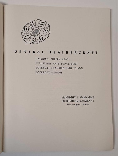 General Leathercraft by Raymond Cherry 1955 Leather Crafters Instructions Book - Picture 2 of 8