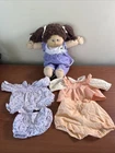 Cabbage Patch Kids Doll Coleco 1978/1982  brown hair blue eyes Vintage W/clothes