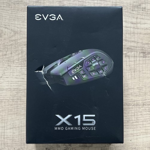 EVGA X15 Wired Gaming Mouse Brand New Black Sealed - Picture 1 of 10
