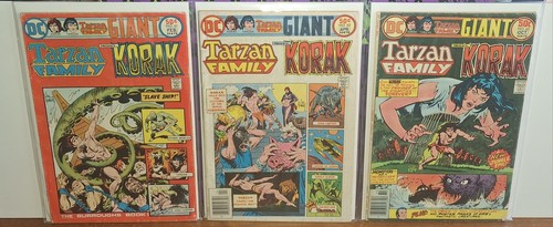 Tarzan Family #61 62 65 Presents Korak DC Giant 1976 Joe Kubert Covers