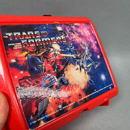Vintage 1984 Original TRANSFORMERS Lunch Box (Aladdin Hasbro) w/ Thermos NICE - Picture 23 of 24