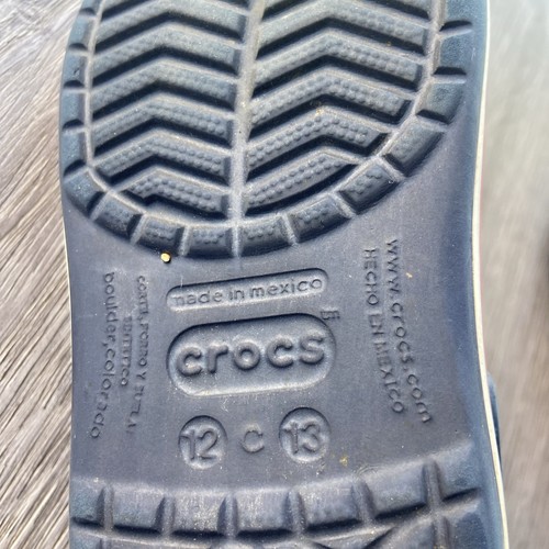 Crocs Crocband Unisex Clog Sandals With Strap Size 12/13 C Red White & Navy Blue - Picture 7 of 9