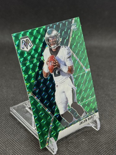 2020 Panini Mosaic Rookie Jalen Hurts #222 Green Mosaic Prizm RC Eagles - Picture 2 of 5