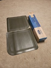 FORD D1FZ-6213106-D Twin Rear Floor Mat Med Gray Gold Old Vinyl OEM NOS