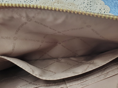 Michael Kors Clutch flach groß Envelope Jet Set zweifarbig Handgelenktasche - Bild 9 von 13