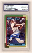 Sammy Sosa 1990 Topps 692 Signed Rookie RC PSA 10 Auto Chicago White Sox