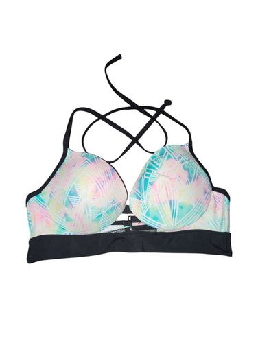 EUC VICTORIA SECRET PINK RAINBOW/PASTEL PRISM Swim swimsuit bikini top Large