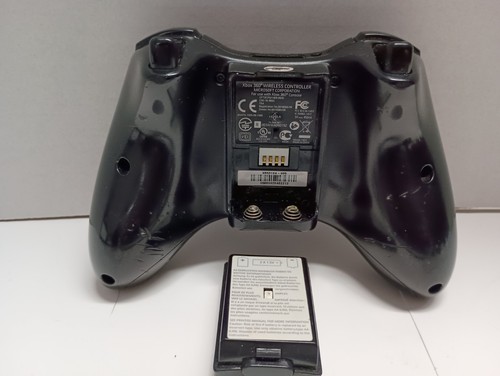 Controlador Inalámbrico Microsoft Xbox 360 OEM Negro Modelo 1403 con Cubierta de Batería - Imagen 4 de 5