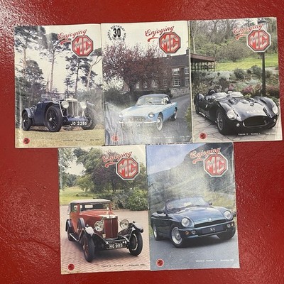 Enjoying MG The MGOC Magazine  5 x Issues From 1992 Pre-owned