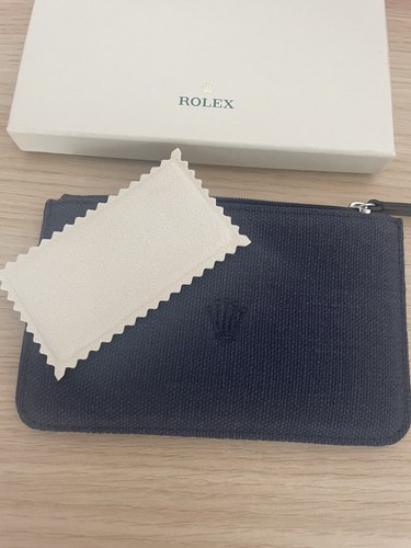 ROLEX Travel Pouch 100% Original Blue Watch Zip Bag / Rare Item