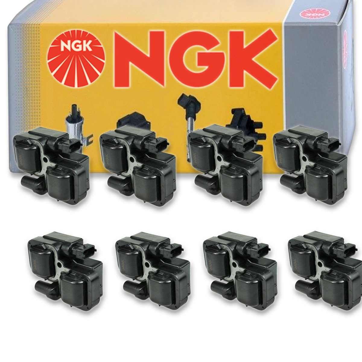 8 pcs NGK Ignition Coil for 1999-2006 Mercedes-Benz SL500 5.0L V8 - Spark gu