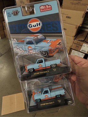 M2 1979 GMC シエラクラシック15カスタム　- ガルフ(チェイスカー) M2 Machines 1:64 1979 GMC Sierra Classic 15 Custom GULF