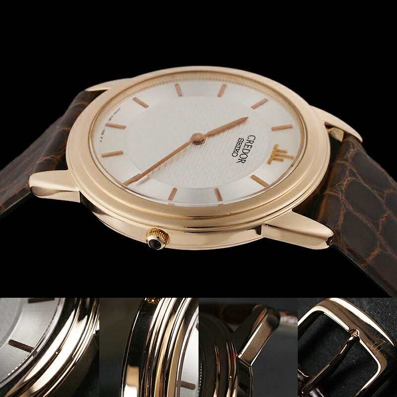 Seiko Credor GBAT012 8J80-7020 K18PG Quartz Watch 34mm