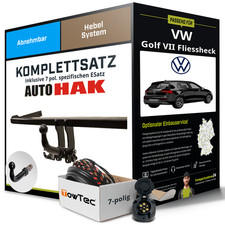 Für VW Golf 7 Typ 5G1 Anhängerkupplung abnehmbar +eSatz 7pol 08.2012-03.2021 Kit