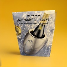 Sharper Image Electronic Ice Bucket With 10 Temperature Thermostat New Open Box