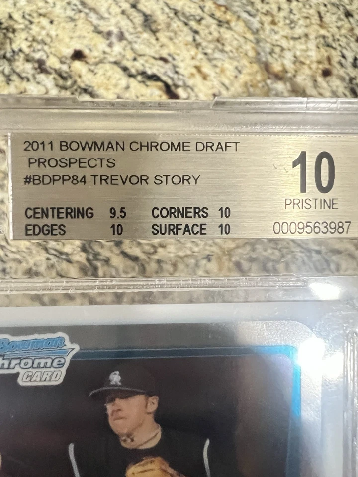 Bowman Chrome Draft Prospects 2011 #BDPP84 Trevor Story RC BGS 10 impecable Pop 4 Foto 4 de 4