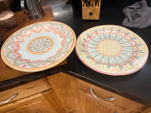 Genuine Mackenzie Childs Dinner Plates - 2 Plates No Chips or Cracks