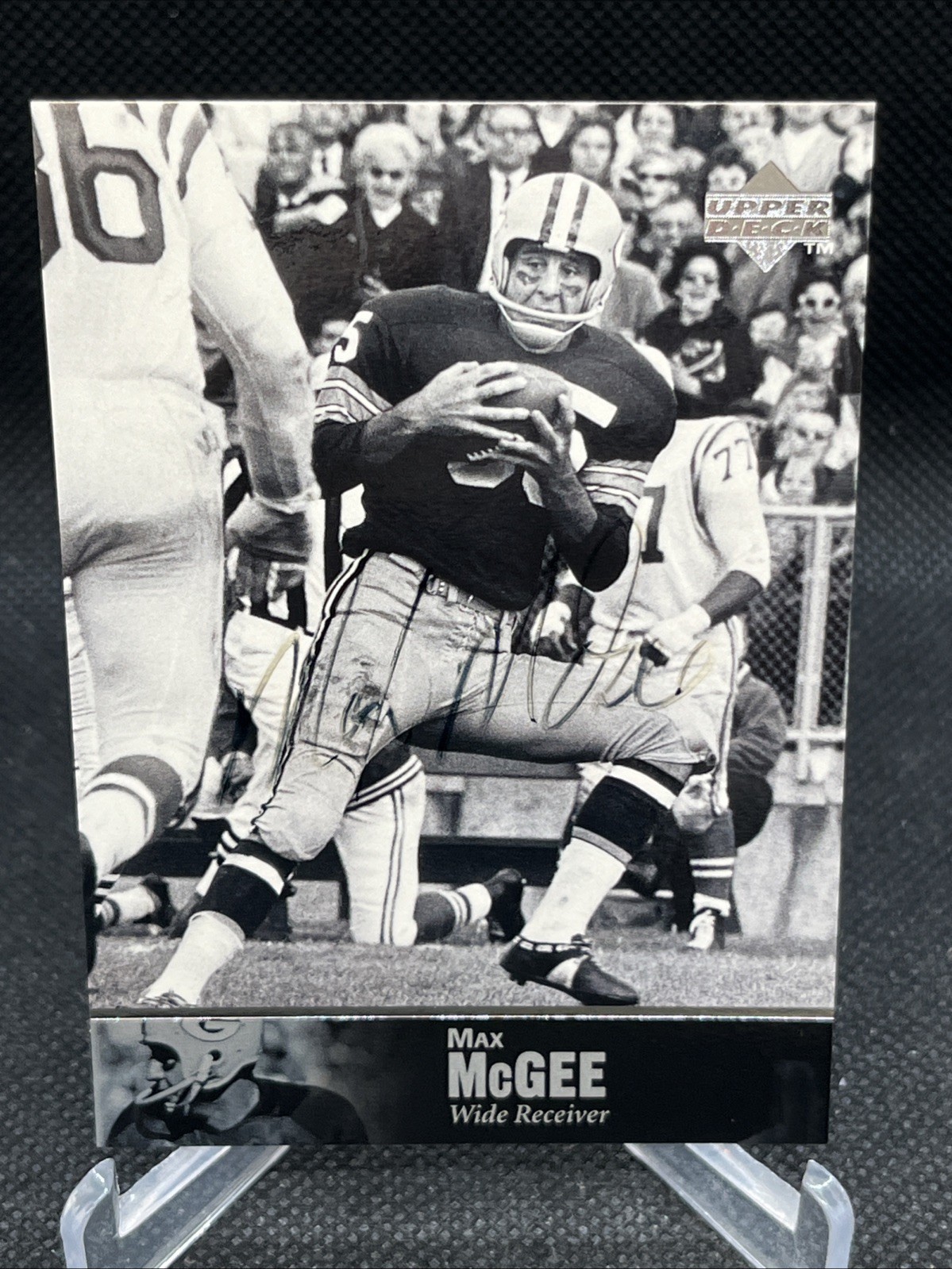 1997 Upper Deck Legends Max McGee #AL-137 ON-CARD AUTO Packers!