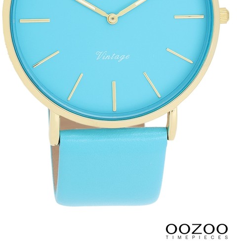 Oozoo Orologio Da Donna Vintage Analogico In Pelle Blu UOC20323 - Foto 3 di 4