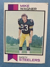 1973 Topps - Mike Wagner #246 (RC) Pittsburgh Steelers Football Card No Creases