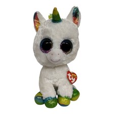 TY Beanie Boos PIXY the Unicorn Glitter Eyes Medium 10 inch With Tags