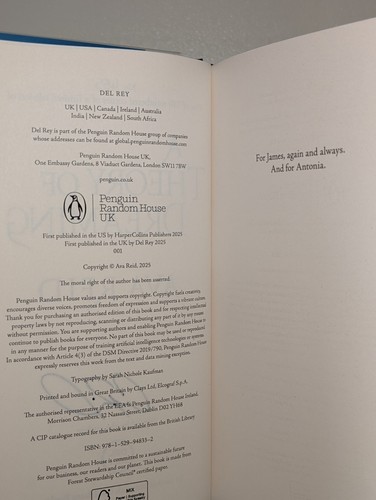 Signed-1st Edition-A Theory of Dreaming by Ava Reid - Picture 3 of 4